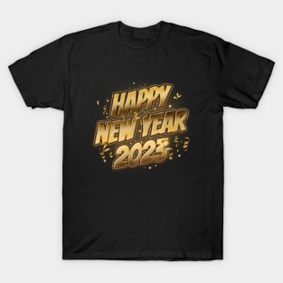 Golden New Beginnings: Celebrate 2023 with Joy and Shine! T-Shirt